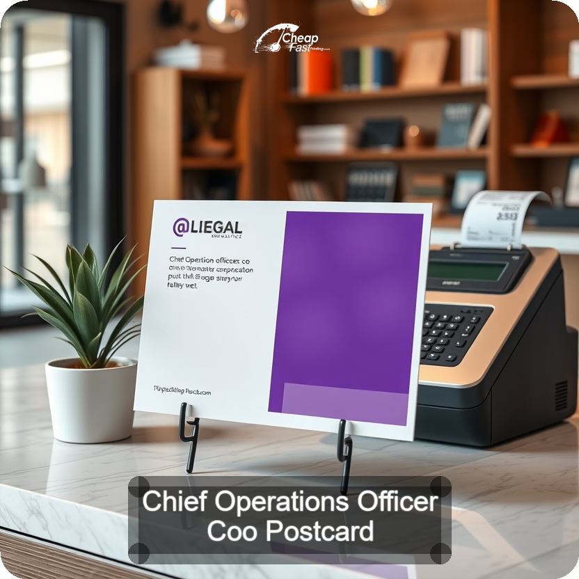 Chief Operations Officer Coo Postcard Sample 04 · 5" x 5" design sample