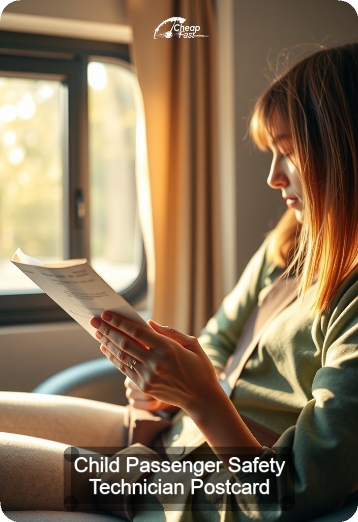 Child Passenger Safety Technician Postcard Sample 05 · 4.5" x 6.5" design sample