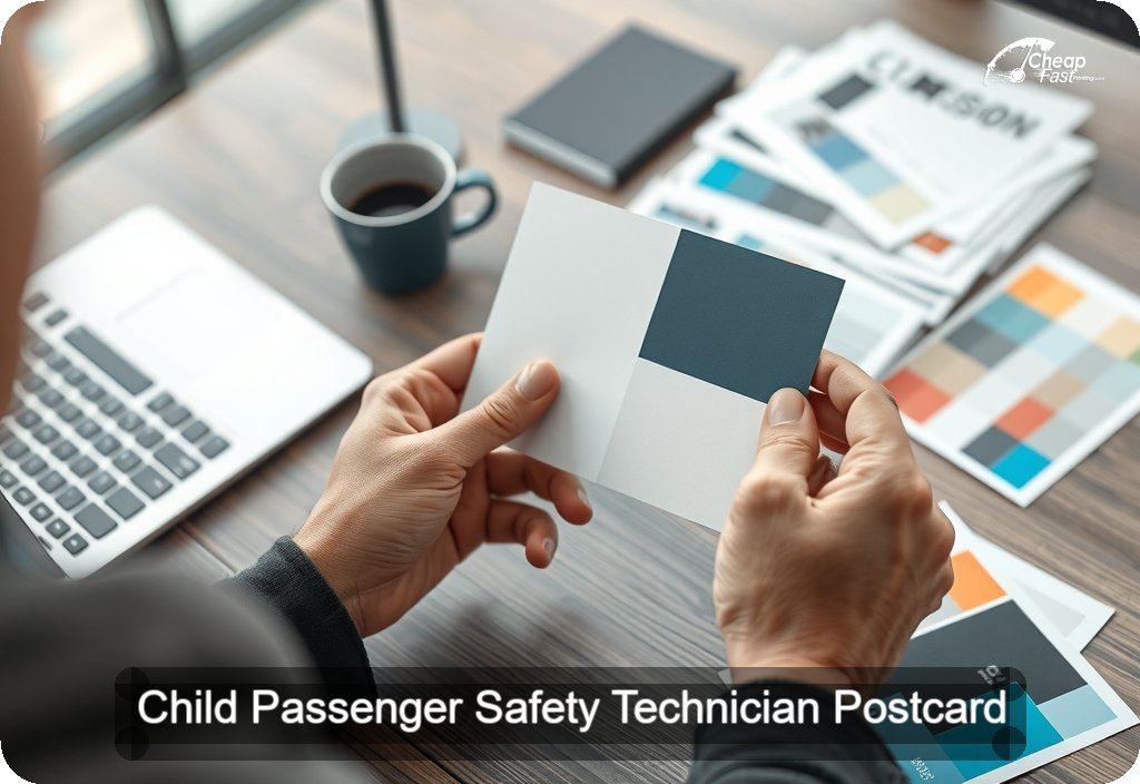Child Passenger Safety Technician Postcard Sample 08 · 4" x 6" design sample