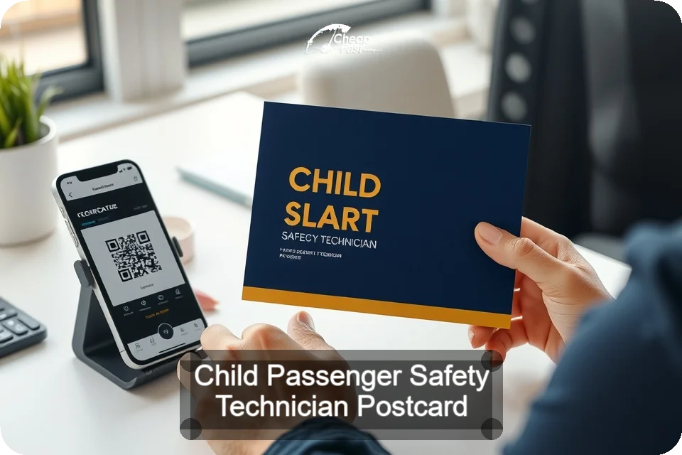 Child Passenger Safety Technician Postcard Sample 10 · 6" x 9" design sample