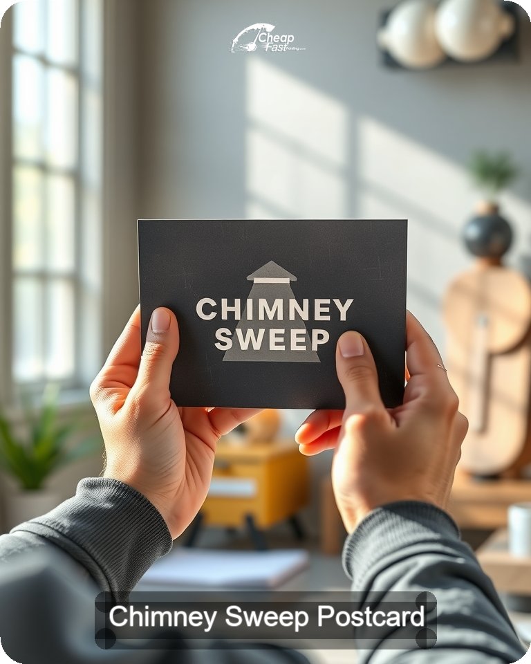Chimney Sweep Postcard Sample 01 · 4.25" x 5.5" design sample
