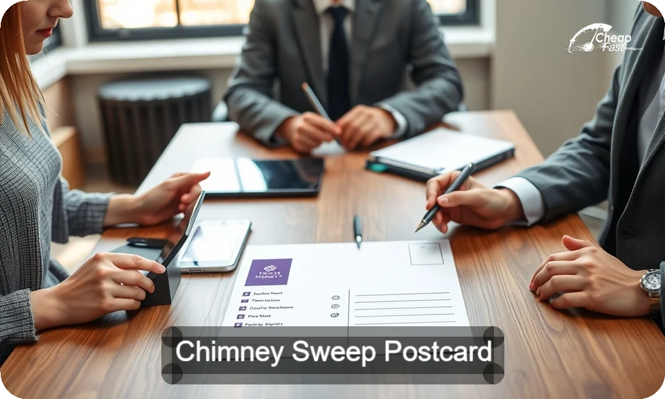Chimney Sweep Postcard Sample 02 · 4" x 9" design sample