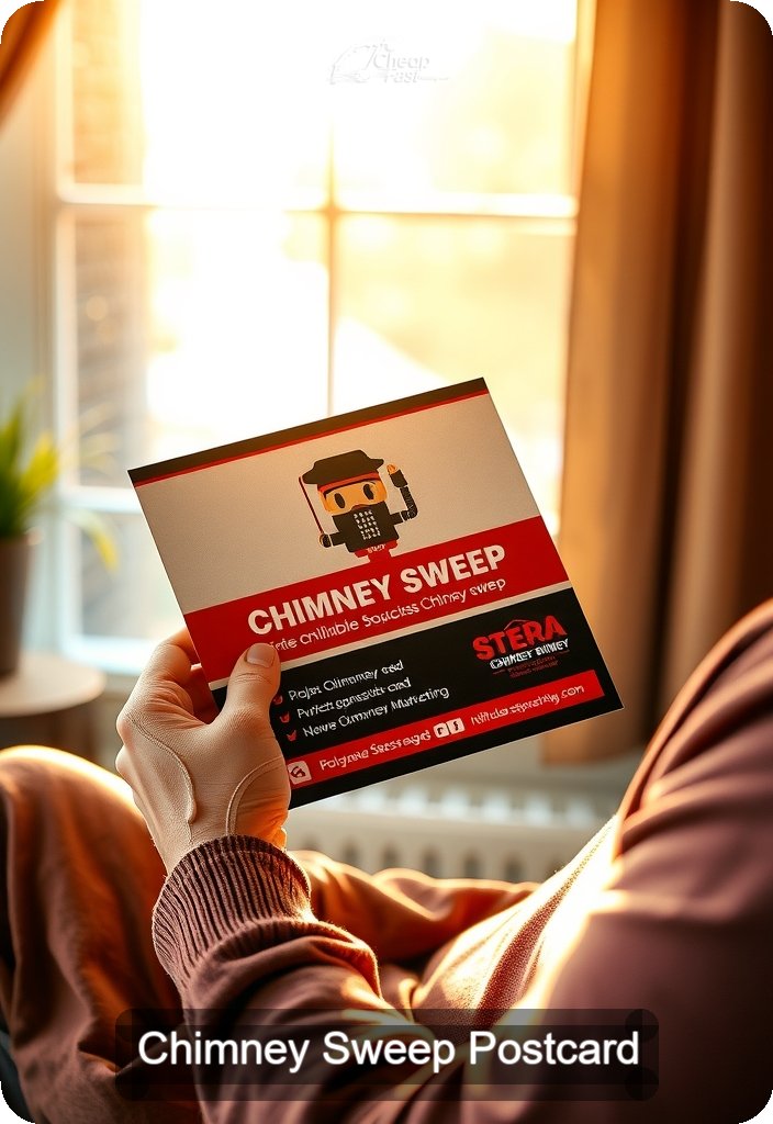 Chimney Sweep Postcard Sample 03 · 4.5" x 6.5" design sample