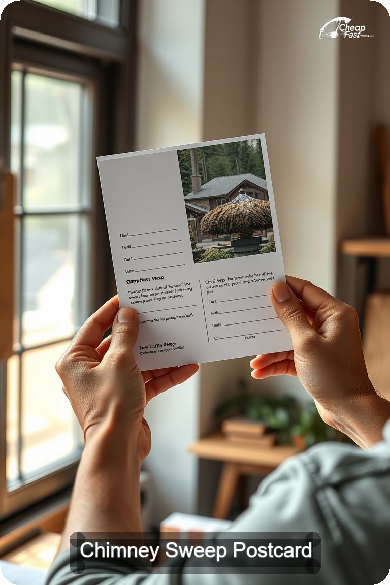 Chimney Sweep Postcard Sample 05 · 4.5" x 11" design sample