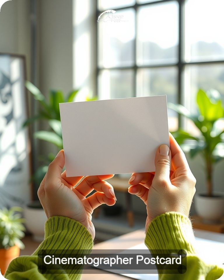 Cinematographer Postcard Sample 05 · 4.25" x 5.5" design sample