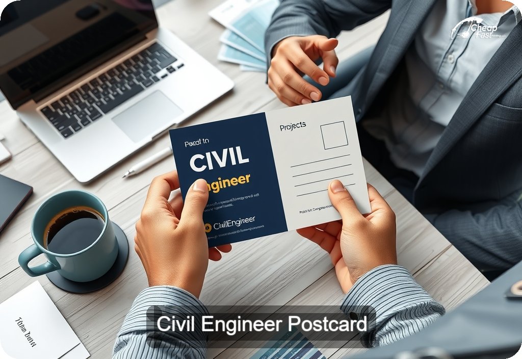 Civil Engineer Postcard Sample 01 · 4" x 6" design sample