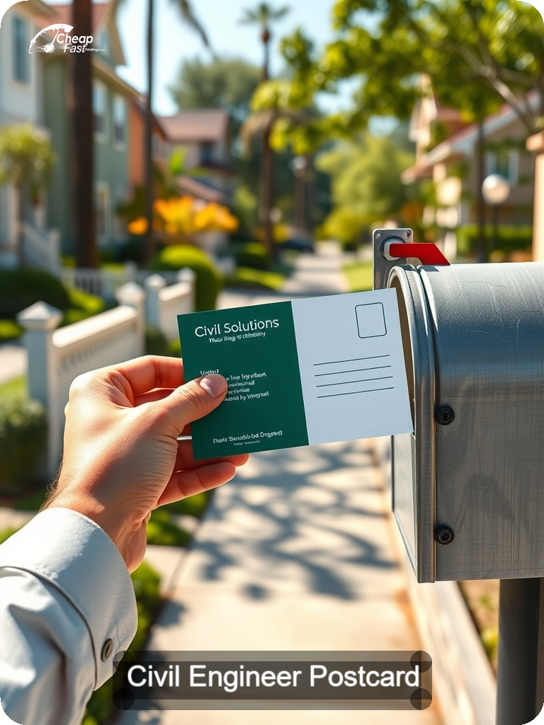 Civil Engineer Postcard Sample 02 · 5" x 7" design sample