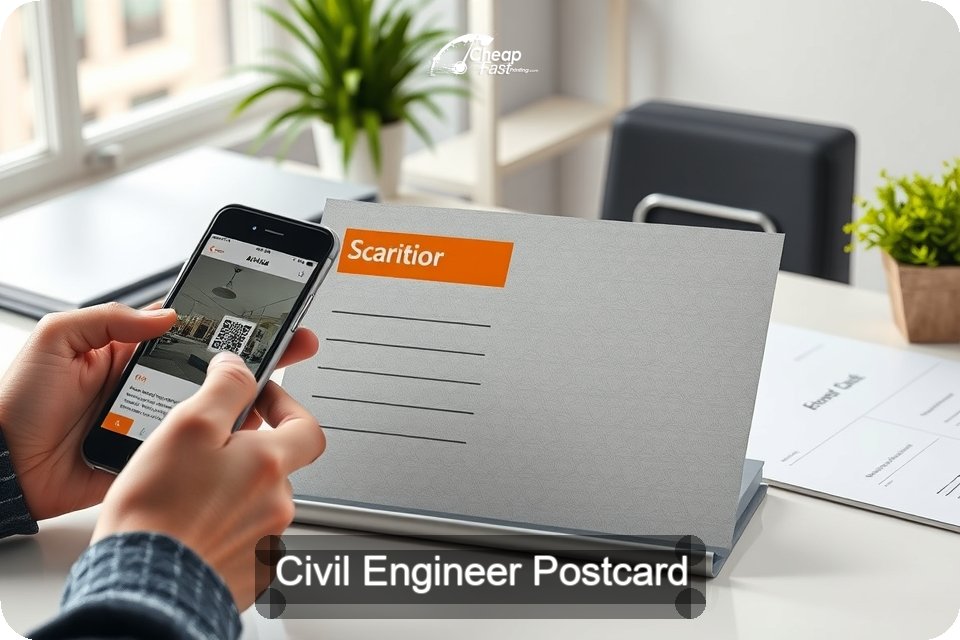 Civil Engineer Postcard Sample 03 · 6" x 9" design sample