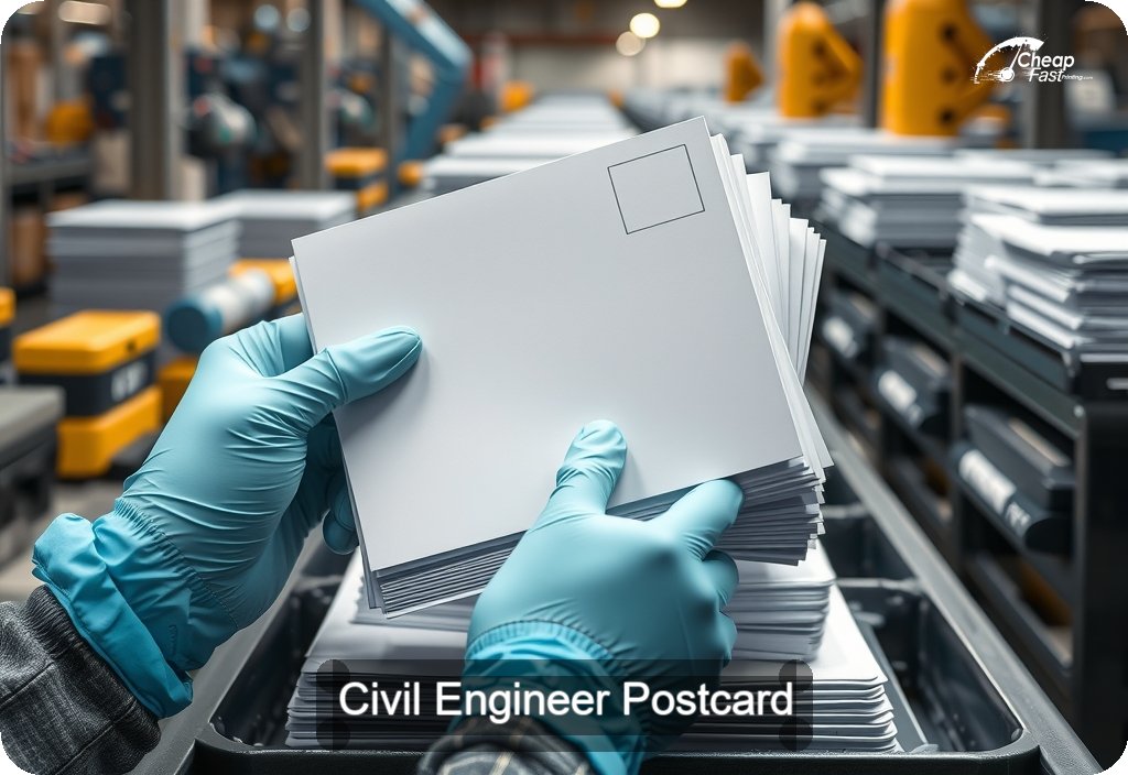 Civil Engineer Postcard Sample 04 · 6" x 11" design sample