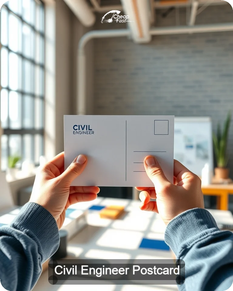 Civil Engineer Postcard Sample 06 · 4.25" x 5.5" design sample