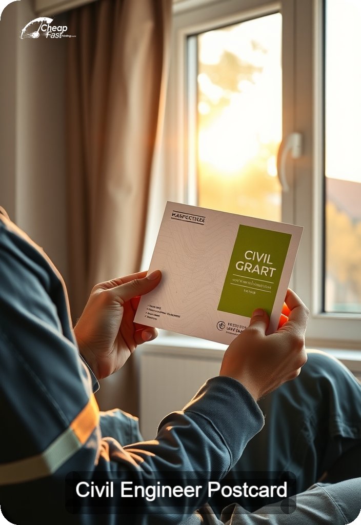 Civil Engineer Postcard Sample 08 · 4.5" x 6.5" design sample