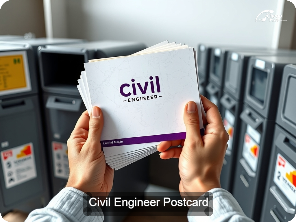 Civil Engineer Postcard Sample 09 · 6.5" x 9" design sample