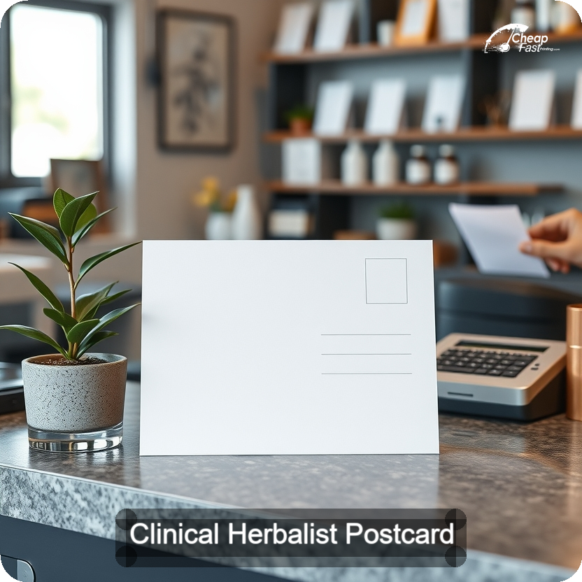 Clinical Herbalist Postcard Sample 10 · 5" x 5" design sample