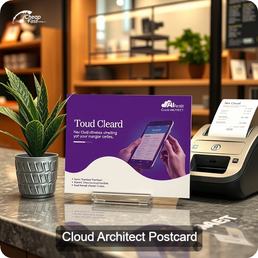Cloud Architect Postcard Sample 09 · 5" x 5" design sample