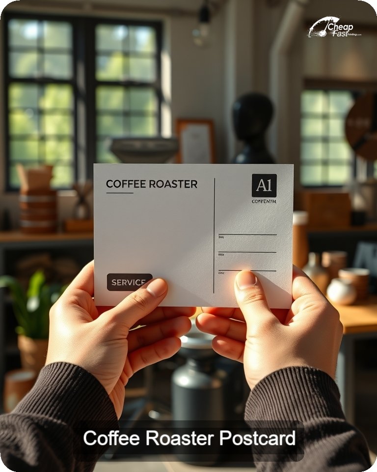 Coffee Roaster Postcard Sample 03 · 4.25" x 5.5" design sample