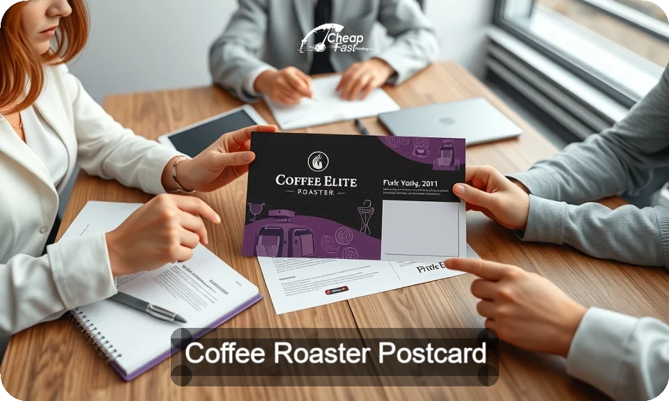 Coffee Roaster Postcard Sample 04 · 4" x 9" design sample