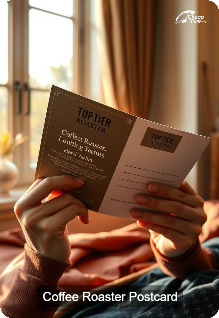 Coffee Roaster Postcard Sample 05 · 4.5" x 6.5" design sample