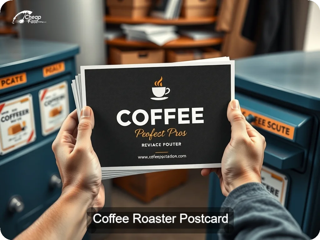 Coffee Roaster Postcard Sample 06 · 6.5" x 9" design sample