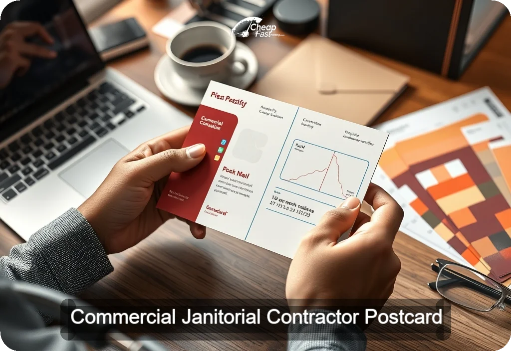 Commercial Janitorial Contractor Postcard Sample 01 · 4" x 6" design sample