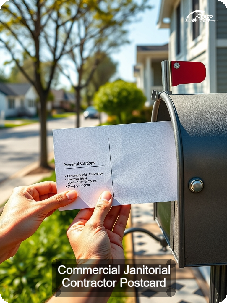 Commercial Janitorial Contractor Postcard Sample 02 · 5" x 7" design sample