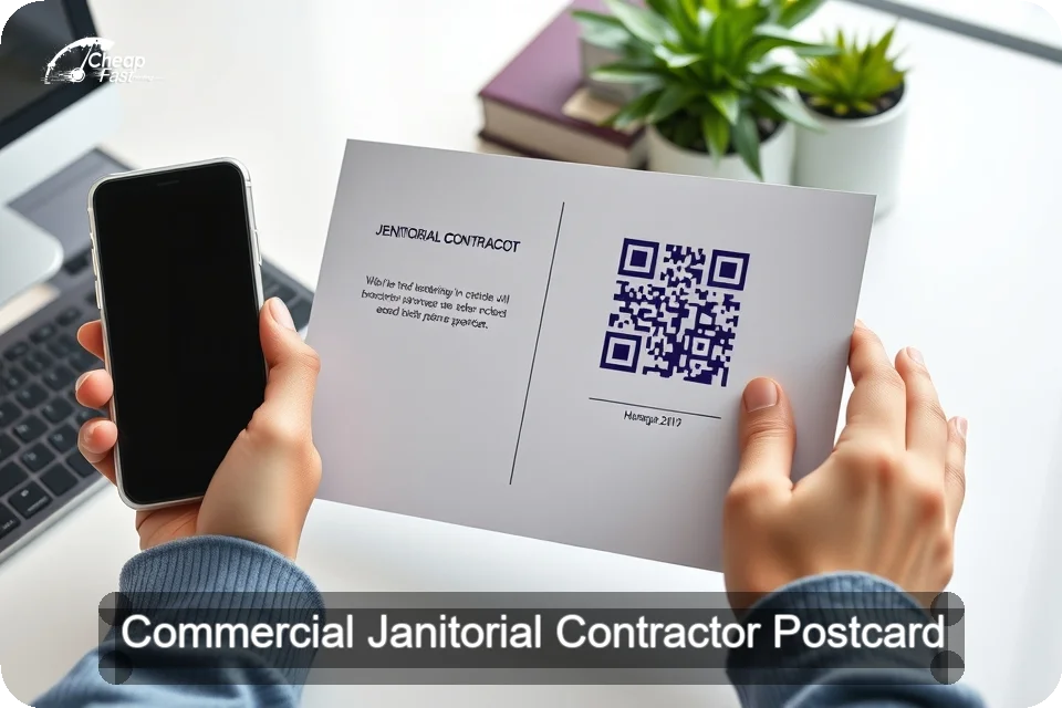 Commercial Janitorial Contractor Postcard Sample 03 · 6" x 9" design sample