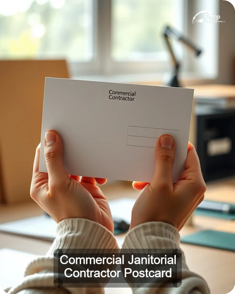 Commercial Janitorial Contractor Postcard Sample 06 · 4.25" x 5.5" design sample