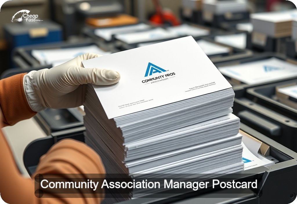 Community Association Manager Postcard Sample 01 · 6" x 11" design sample