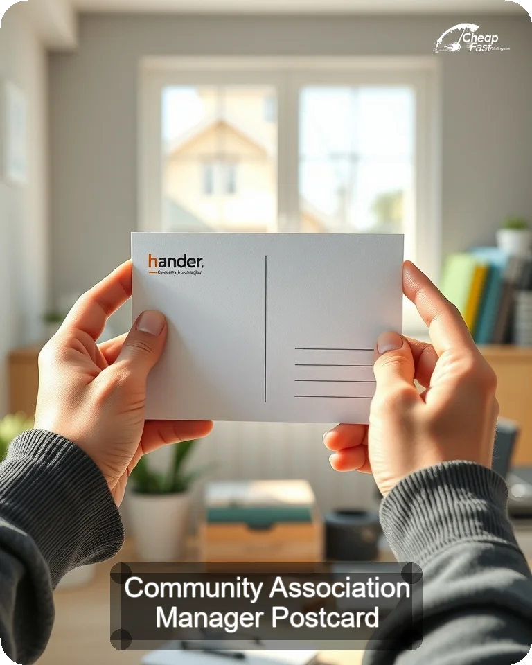 Community Association Manager Postcard Sample 03 · 4.25" x 5.5" design sample