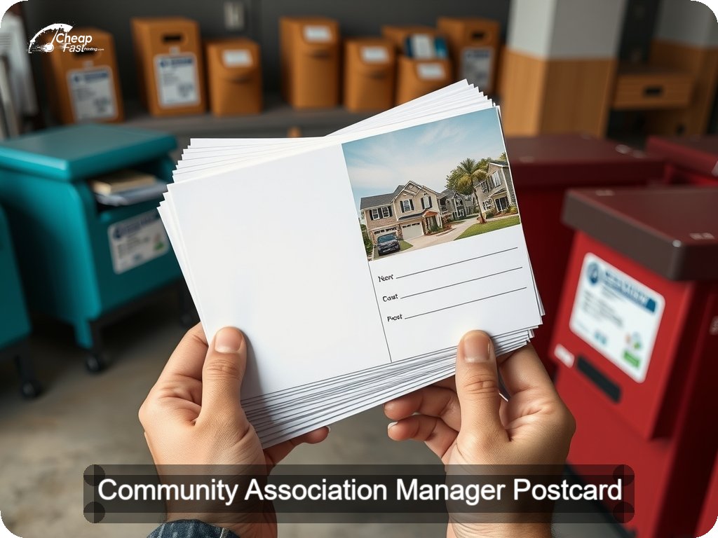 Community Association Manager Postcard Sample 06 · 6.5" x 9" design sample