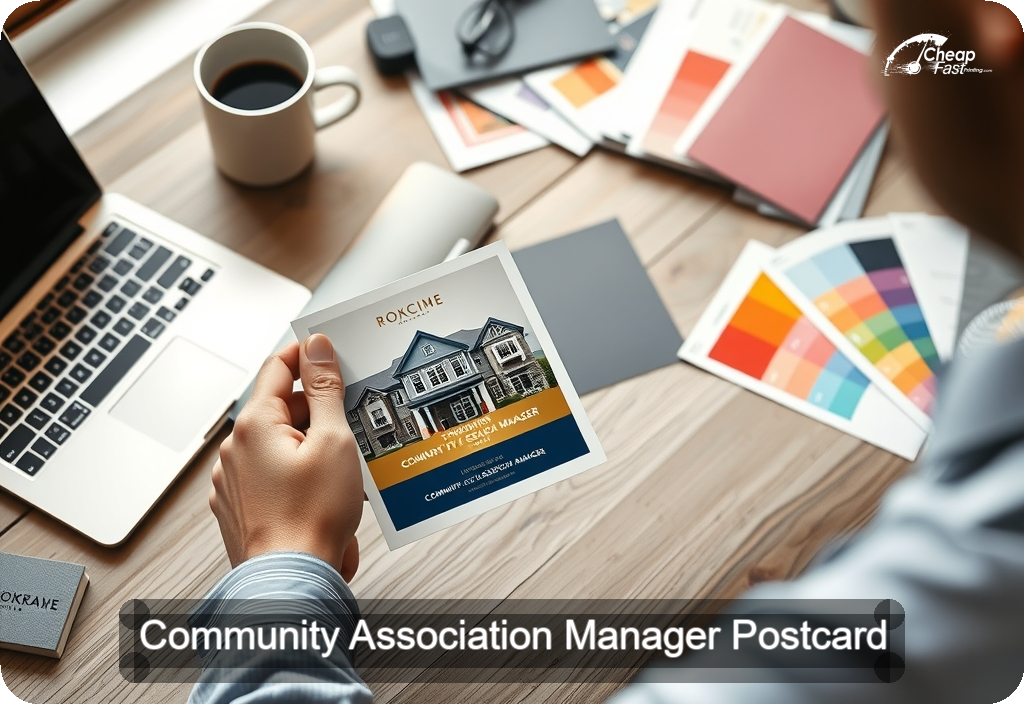 Community Association Manager Postcard Sample 08 · 4" x 6" design sample