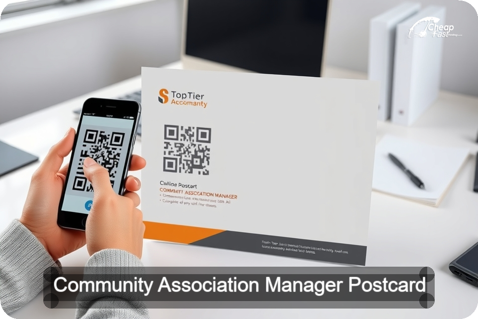 Community Association Manager Postcard Sample 10 · 6" x 9" design sample