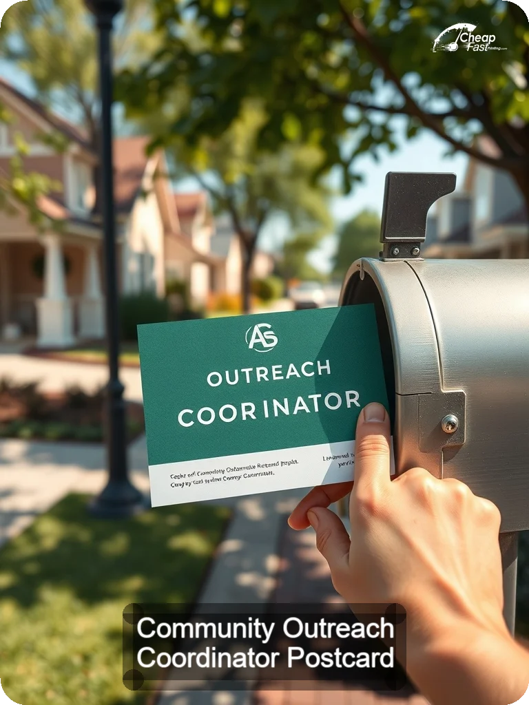 Community Outreach Coordinator Postcard Sample 02 · 5" x 7" design sample