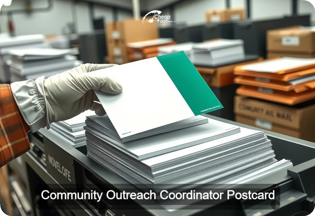 Community Outreach Coordinator Postcard Sample 04 · 6" x 11" design sample