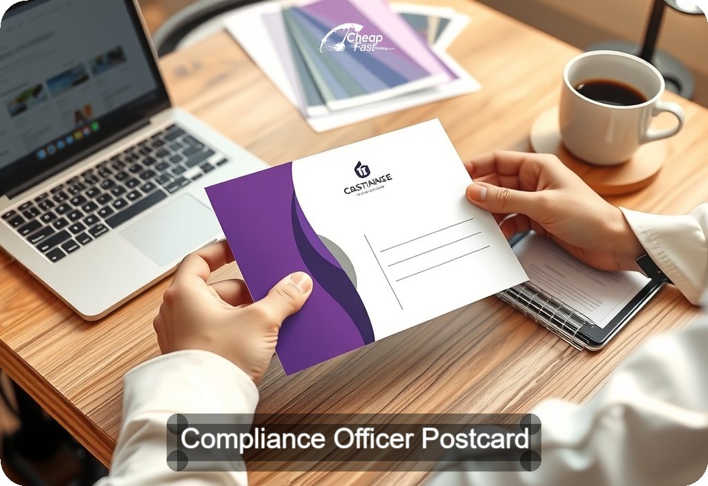 Compliance Officer Postcard Sample 03 · 4" x 6" design sample
