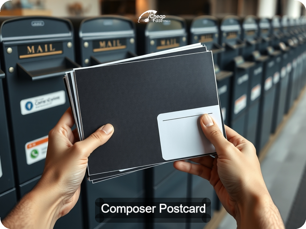 Composer Postcard Sample 05 · 6.5" x 9" design sample