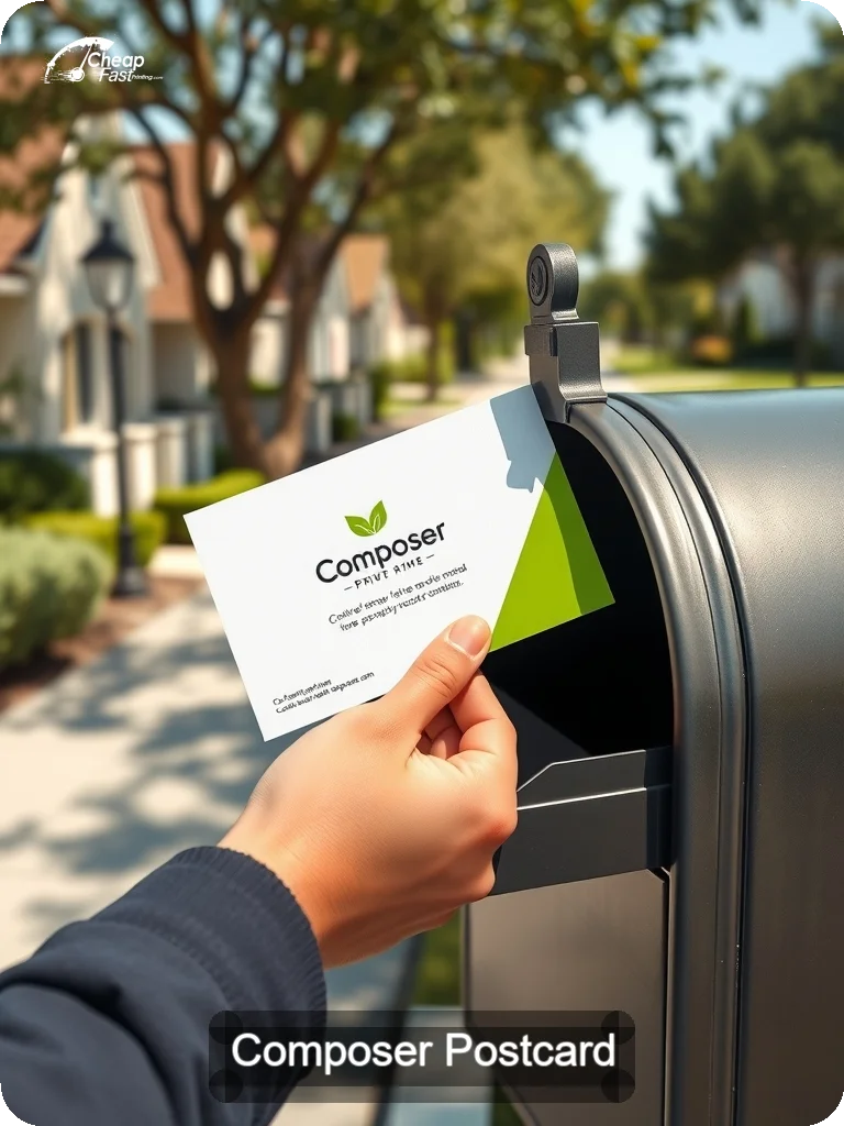 Composer Postcard Sample 08 · 5" x 7" design sample