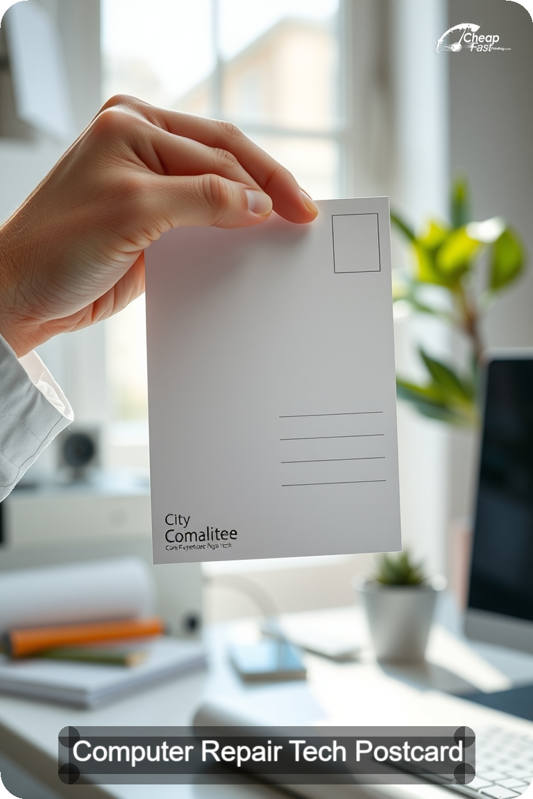 Computer Repair Tech Postcard Sample 04 · 4.5" x 11" design sample