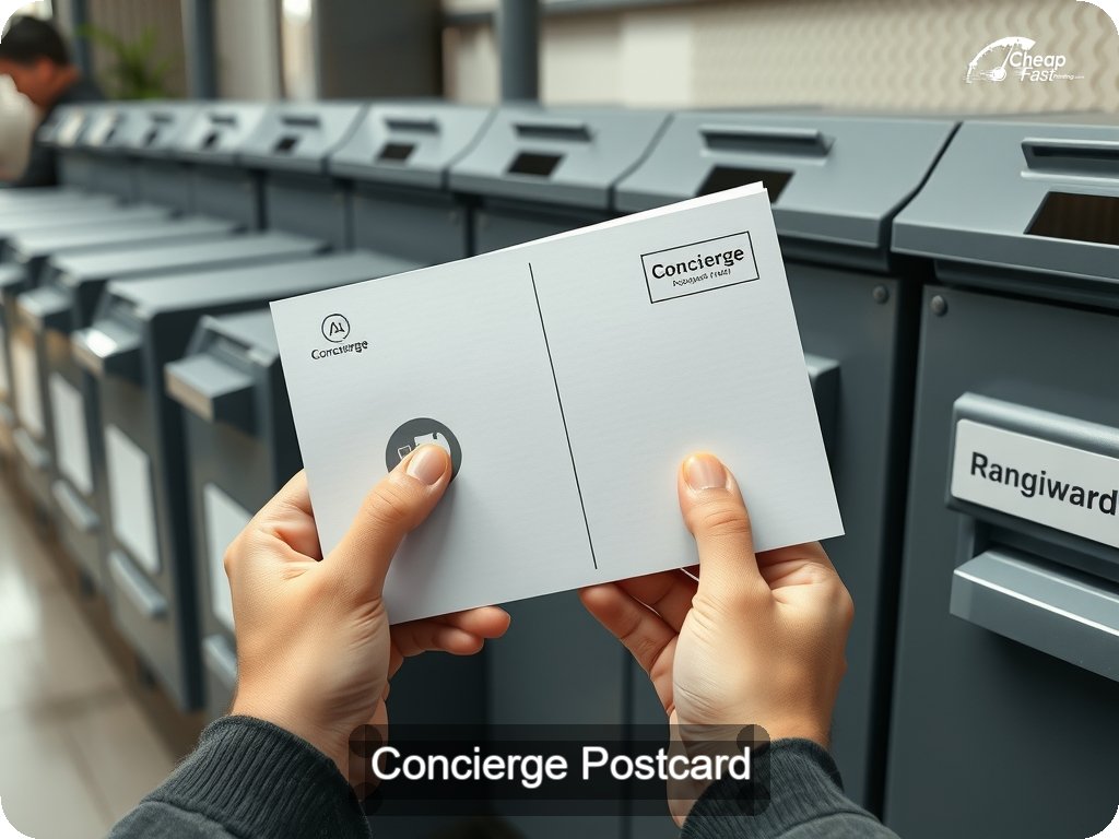 Concierge Postcard Sample 01 · 6.5" x 9" design sample