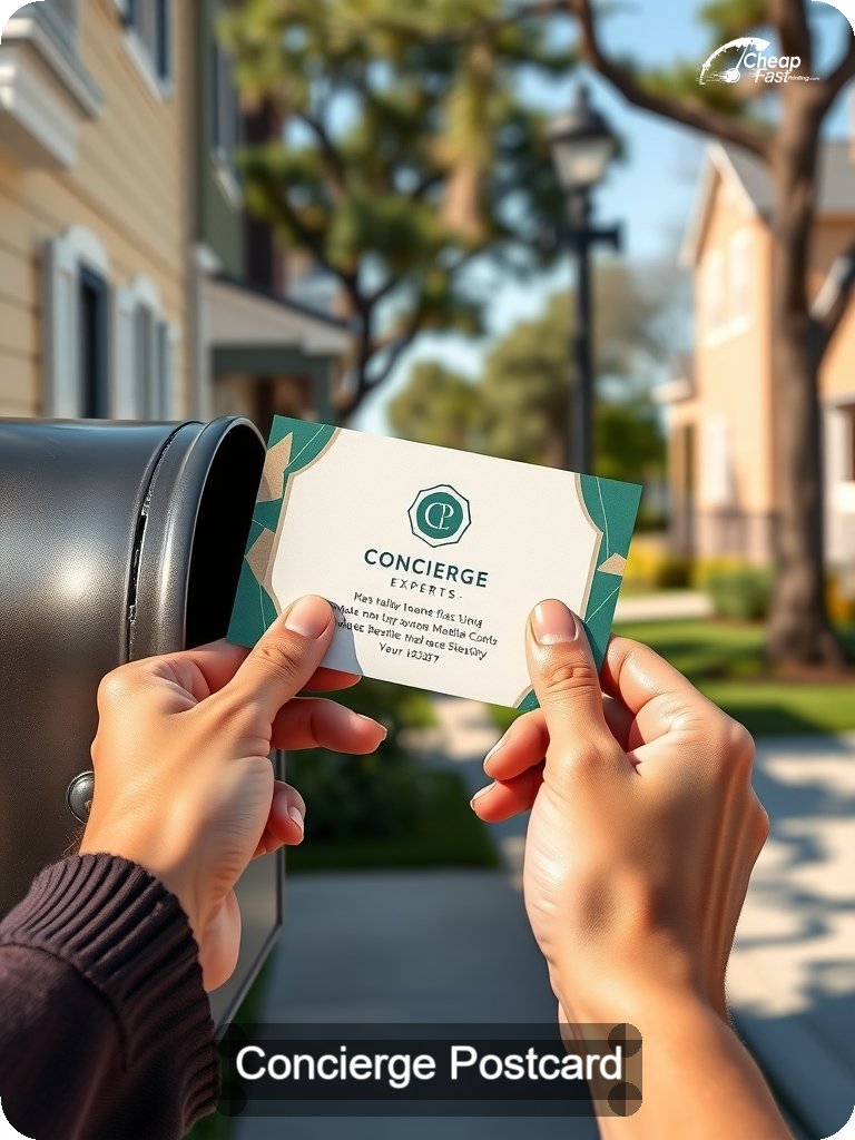 Concierge Postcard Sample 04 · 5" x 7" design sample