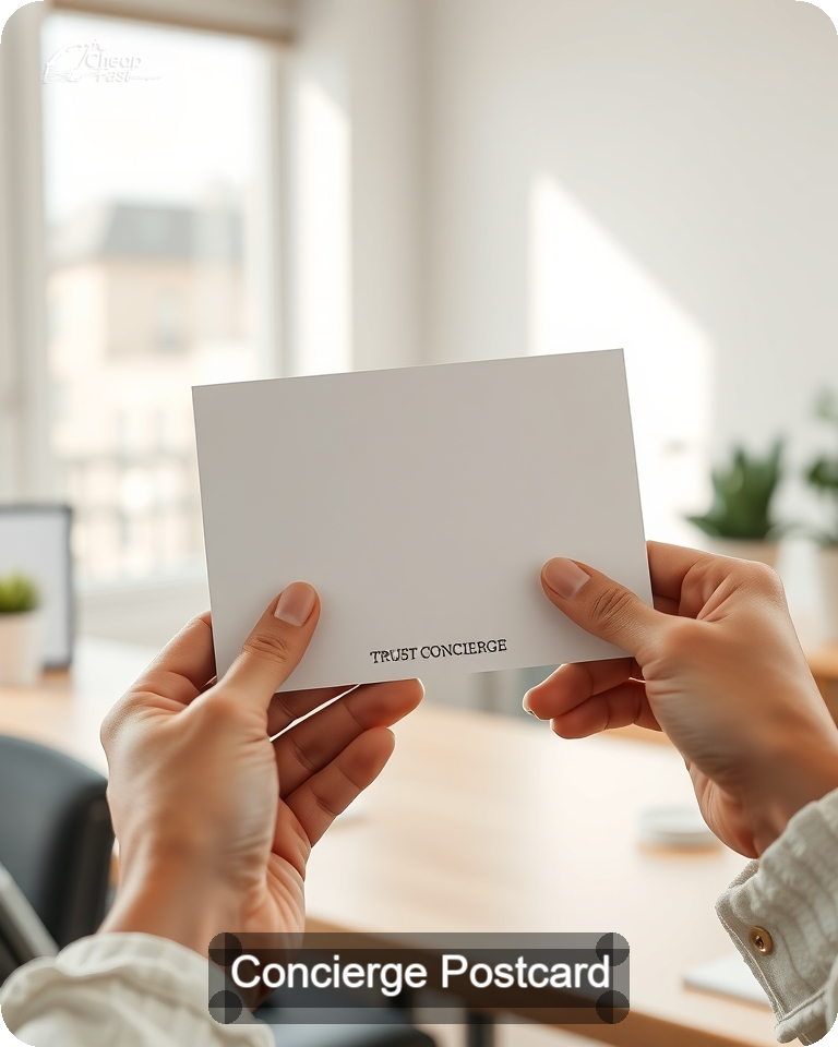 Concierge Postcard Sample 08 · 4.25" x 5.5" design sample