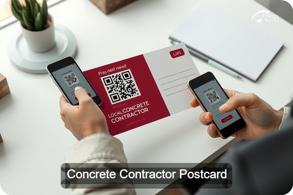 Concrete Contractor Postcard Sample 02 · 6" x 9" design sample