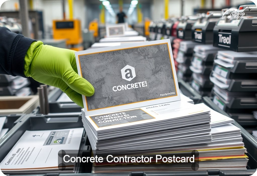 Concrete Contractor Postcard Sample 03 · 6" x 11" design sample