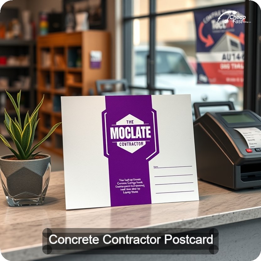 Concrete Contractor Postcard Sample 04 · 5" x 5" design sample