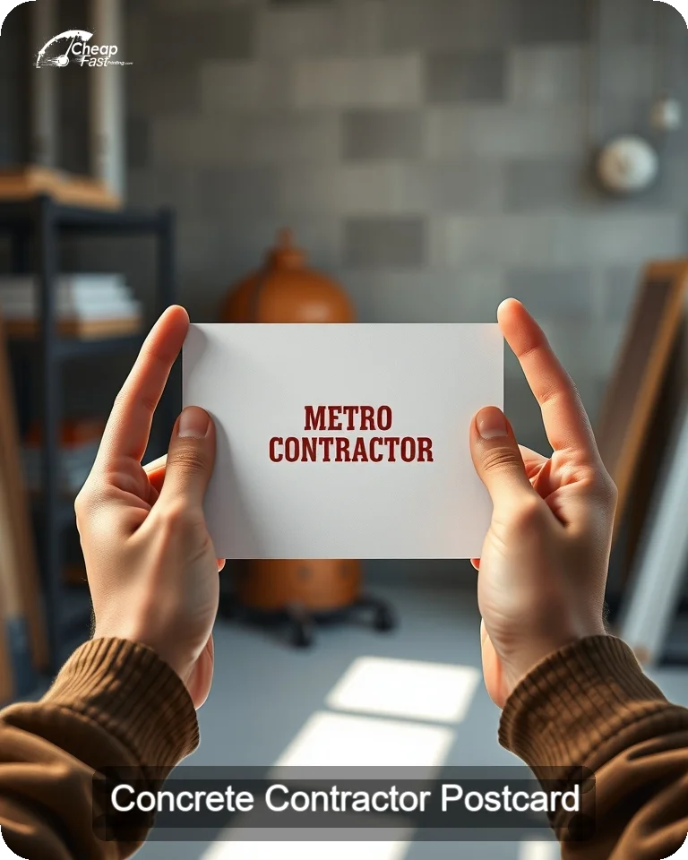 Concrete Contractor Postcard Sample 05 · 4.25" x 5.5" design sample