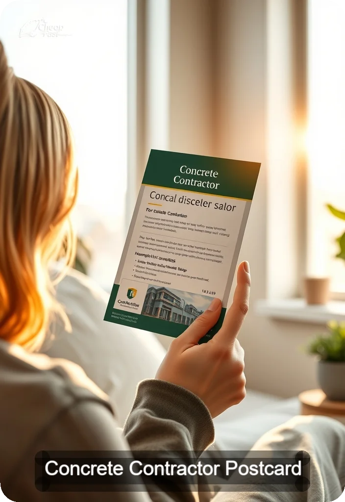 Concrete Contractor Postcard Sample 07 · 4.5" x 6.5" design sample