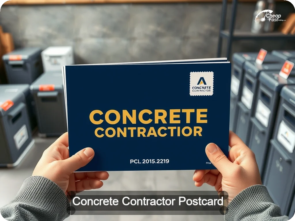 Concrete Contractor Postcard Sample 08 · 6.5" x 9" design sample