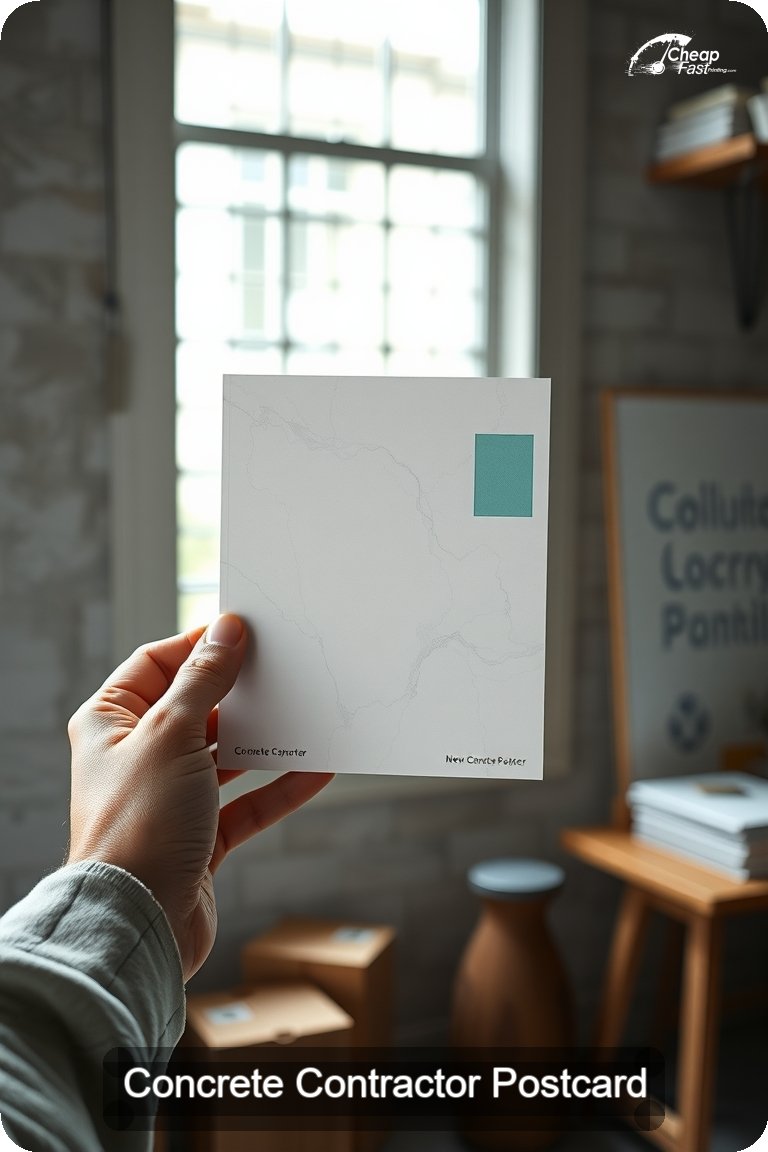 Concrete Contractor Postcard Sample 09 · 4.5" x 11" design sample