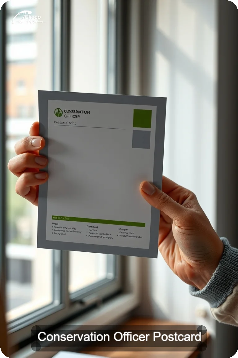 Conservation Officer Postcard Sample 04 · 4.5" x 11" design sample