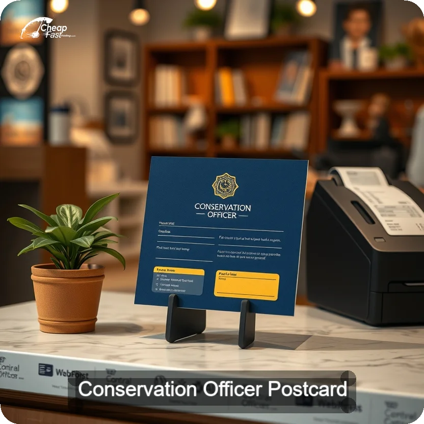 Conservation Officer Postcard Sample 09 · 5" x 5" design sample
