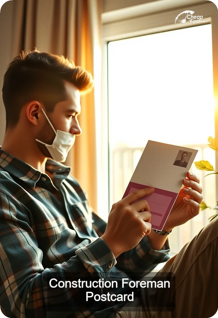 Construction Foreman Postcard Sample 01 · 4.5" x 6.5" design sample